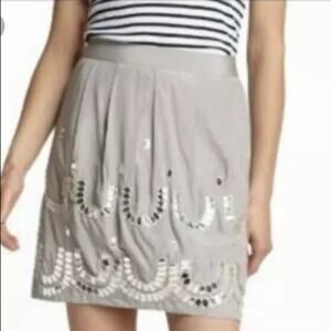 Leifsdottir Anthropologie Gray Mirror Skirt
